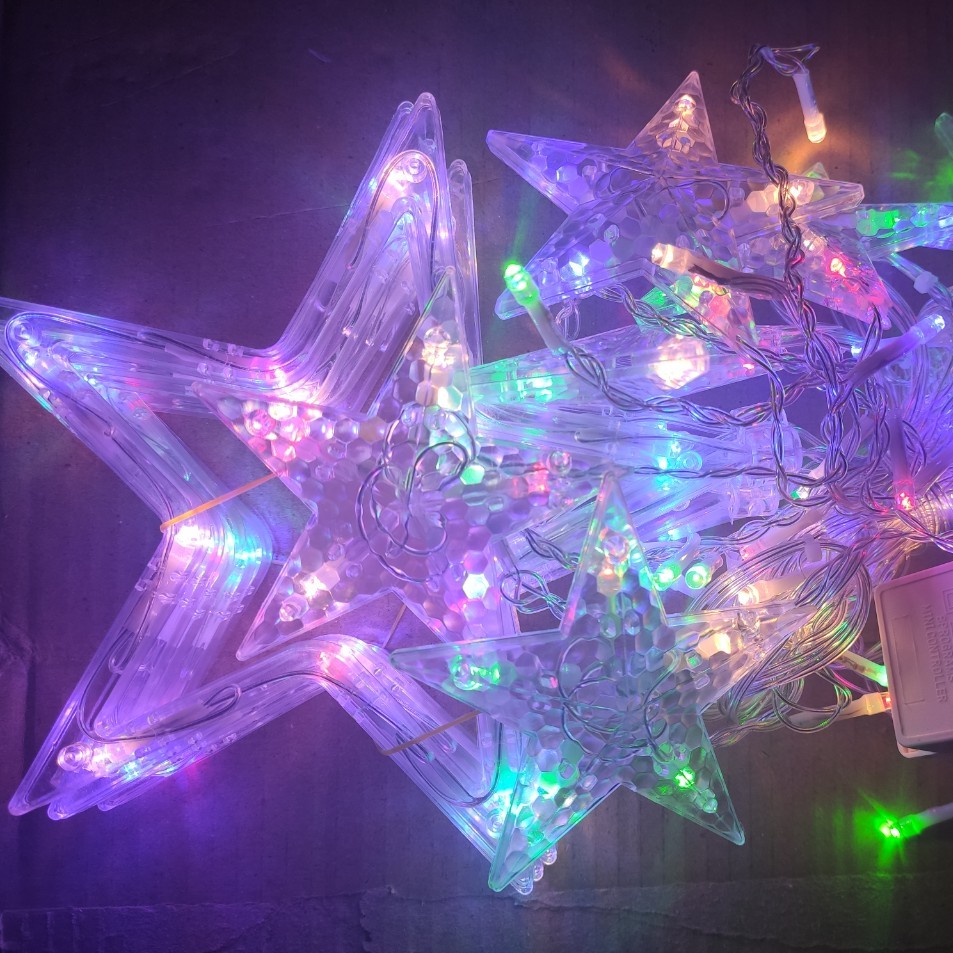 Dây led nháy trang trí hình ông sao đủ màu trang trí nhà cửa - Hàng tốt