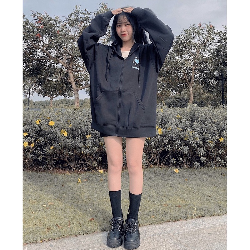 Áo khoác nỉ HIDEN Áo khoác UNISEX form rộng dày ấm hot trend - CUTE_ZOO | BigBuy360 - bigbuy360.vn