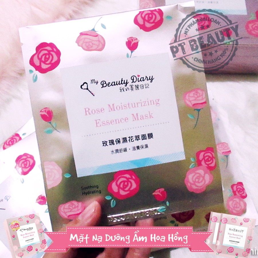 [BUÔN SỈ] Mặt nạ Hoa Hồng dưỡng ẩm da My Beauty Diary Đài Loan hộp 7 miếng