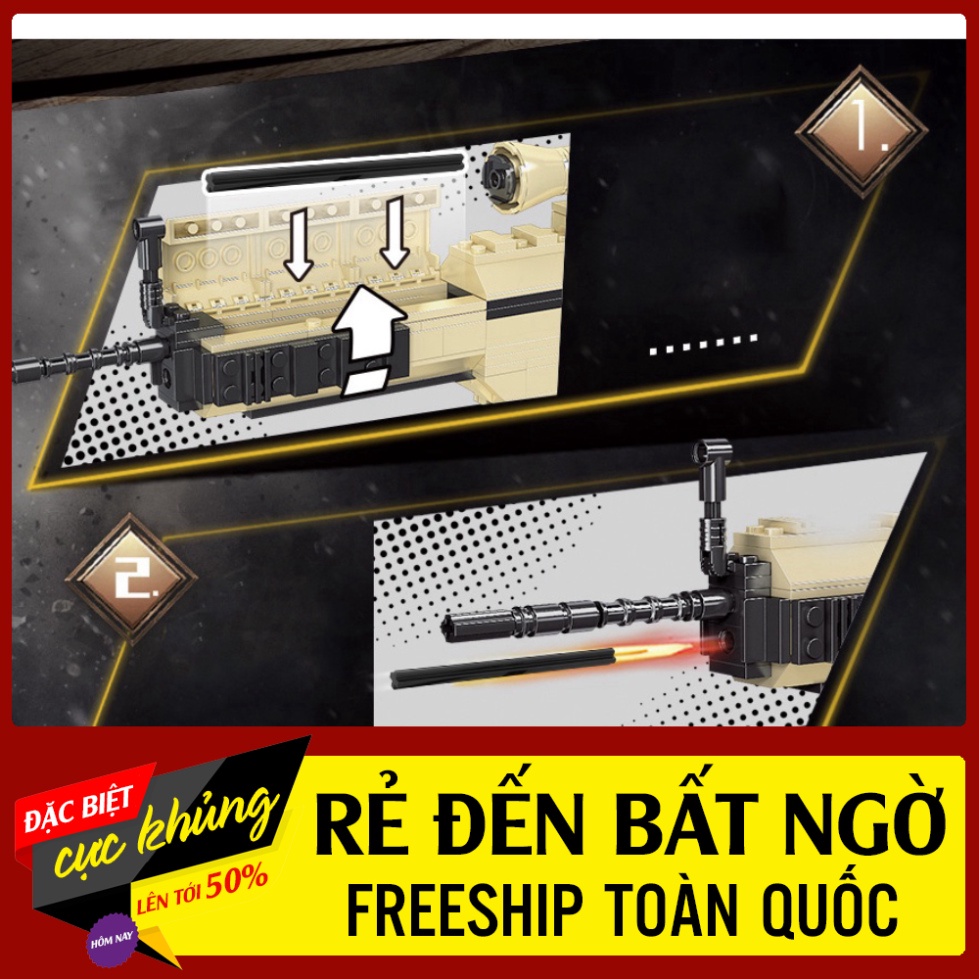 HỎA TỐC  Đồ Chơi Lắp Ghép LEGO Mô Hình Súng Rifle Scar MK14 Block PUBG C70004 Với 400+ Mảnh Ghép