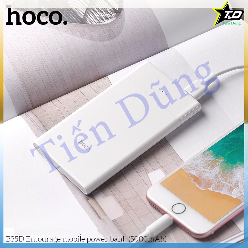 Pin sạc dự phòng Hoco B35D dòng nhỏ dung lượng 5.000mAh có 2 cổng ra USB