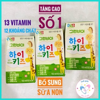 Sữa Greenbia Hi kids (Hikid) dạng nước 150ml- Hàn Quốc (Hộp)