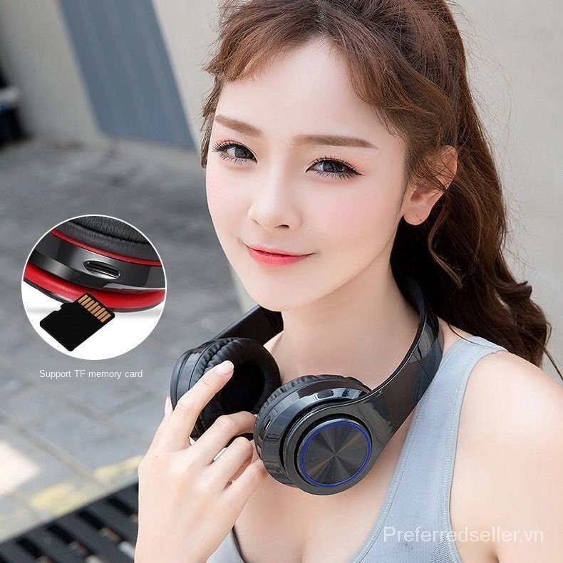 Tai Nghe Bluetooth Không Dây Có Đèn Dạ Quang Cho Điện Thoại Xiaomi Vivo Huawei Oppo Apple