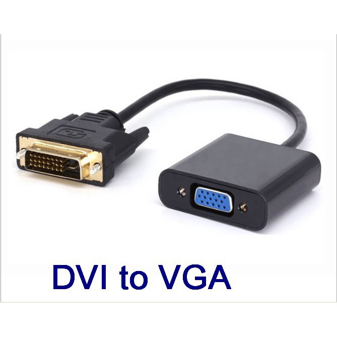 Cáp chuyển đổi DVI-D 24+1 sang màn hình LCD, máy chiếu có VGA,DVI TO VGA 24+1 dài 0,2m