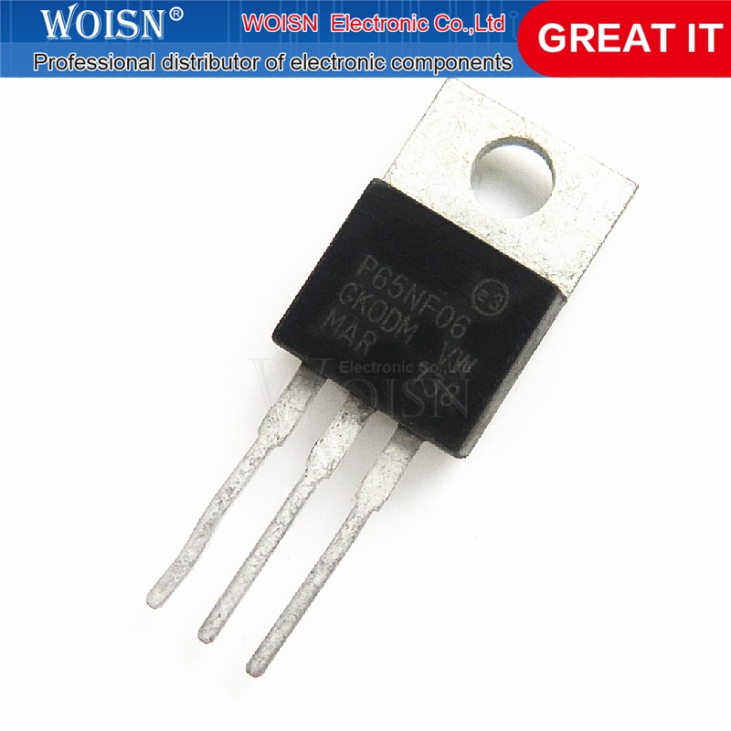 10 Cái / lốc STP65NF06 P65NF06 65NF06 60V 60A N-CH TO-220 Còn Hàng