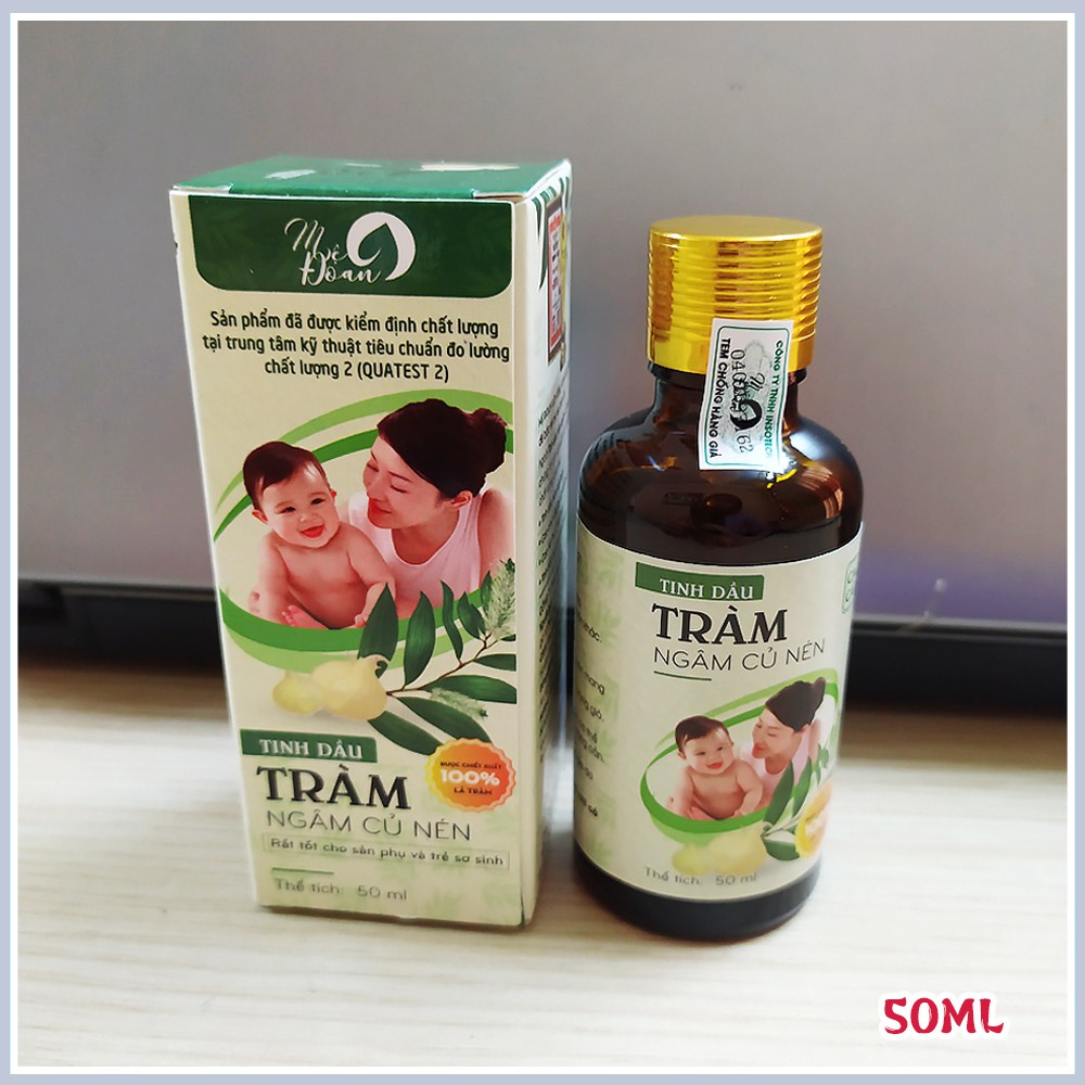 Tinh dầu Tràm Mệ Đoan (50ml) 100% nguyên chất giữ ấm , trị cảm, ho cho mẹ và bé