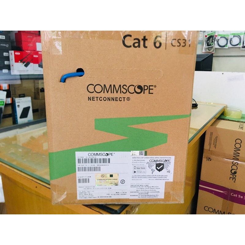 Dây cáp mạng lan cat6 Commscope AMP 1427254-6 cuộn 305m