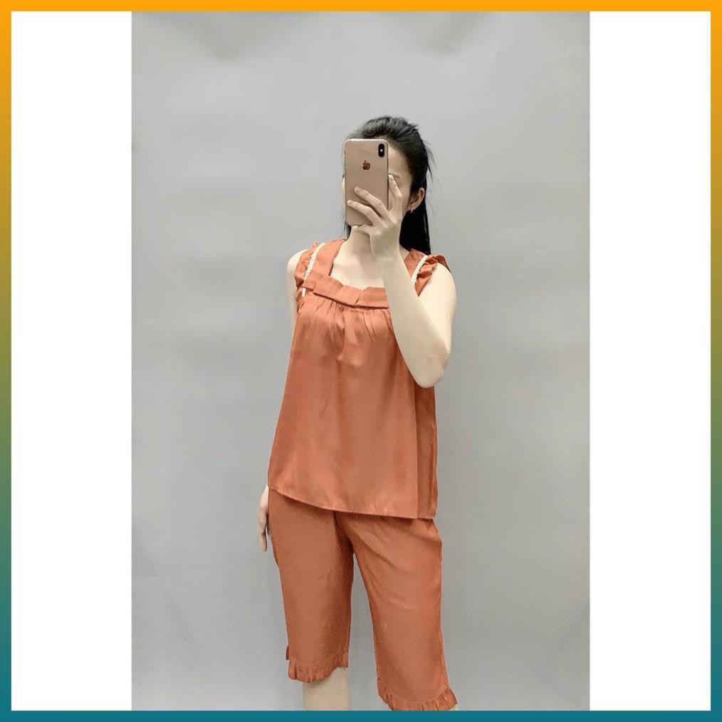 Bộ Đồ Pijama Cộc Tay- Bộ Đồ Mặc Nhà-Vải Đũi Thái Họa Tiết Mát Lịm [Hàng Loại 1 Siêu Đẹp ]