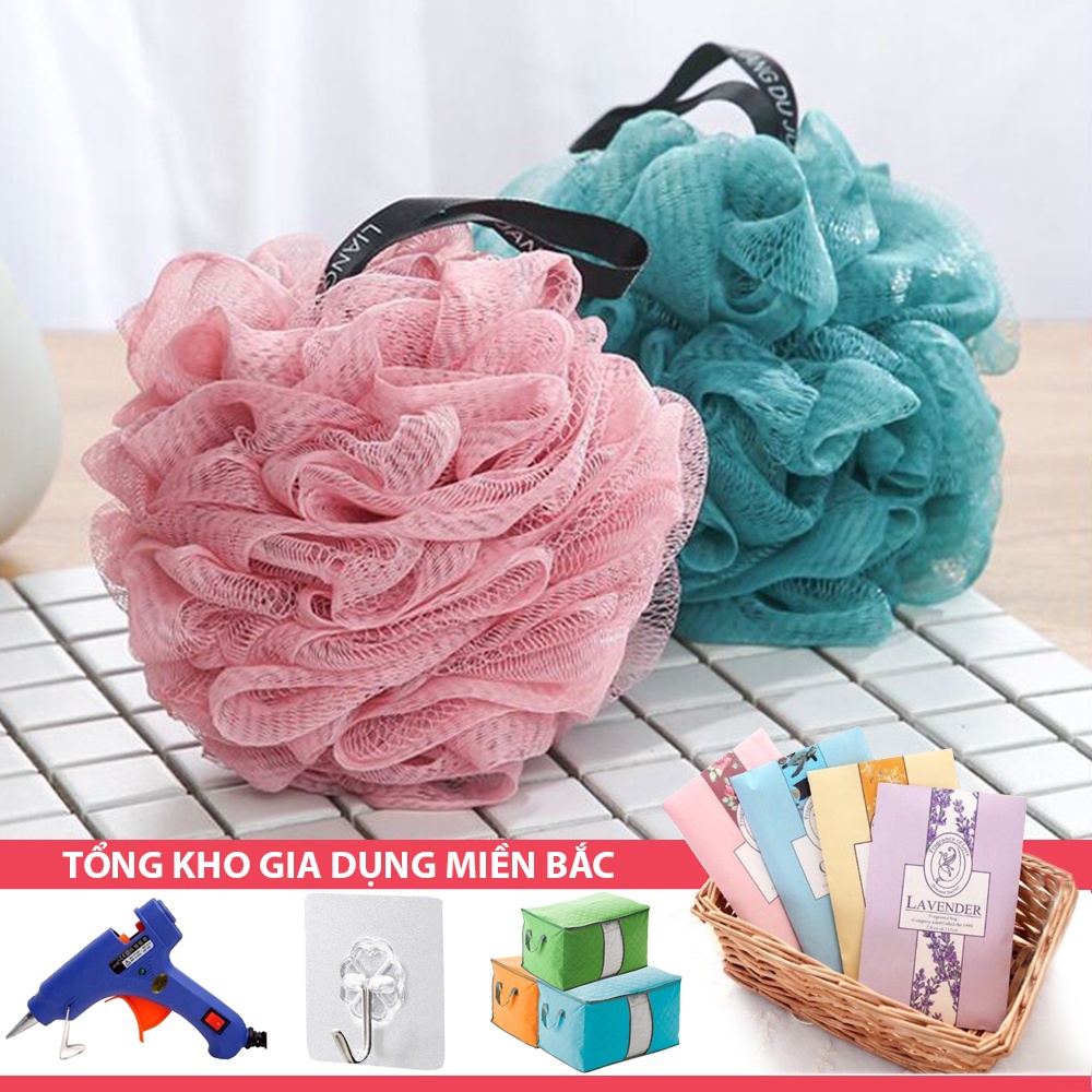 [Tổng Kho Sỉ] Bông Tắm Tròn Cao Cấp 2 Màu - Siêu Tạo Bọt Siêu Mềm - Kì Cọ Gét Tẩy Da Chết