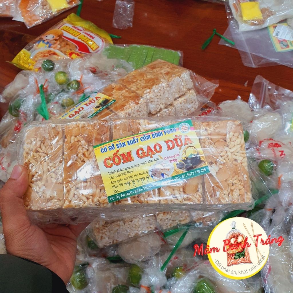 Bánh cốm gạo dừa thơm ngon cốm gạo dừa hương vị quê hương - 04100079