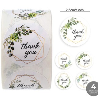 Cuộn 500 tem Sticker Thank you in Màu Tự Dính - Tem cảm ơn-Cuộn Sticker cảm ơn 500 tem