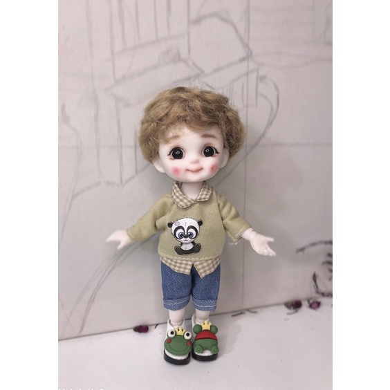 Giày búp bê 1/8 gắn charm