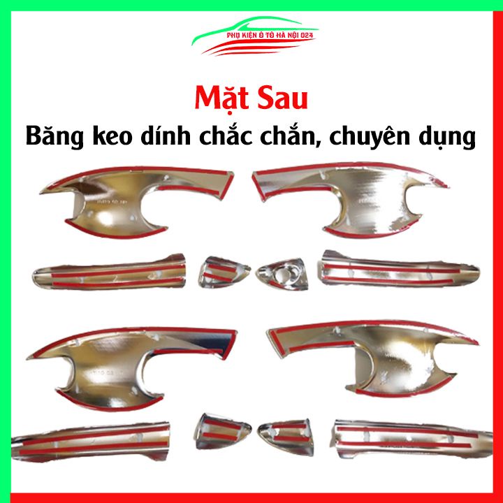 Ốp tay hõm mạ crom Hyundai i10 2014-2021 sáng bóng chống trầy bảo vệ cửa xe ô tô