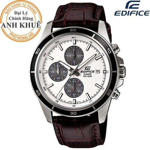 Đồng hồ nam dây da EDIFICE chính hãng Casio Anh Khuê EFR-526L-7AVUDF