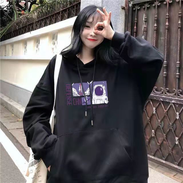 Áo Sweater Mùa Đông 2022 Dáng Suông Có Mũ Trùm Bằng Lông Cừu Dày Dặn Phong Cách Hàn Quốc Cho Nữ