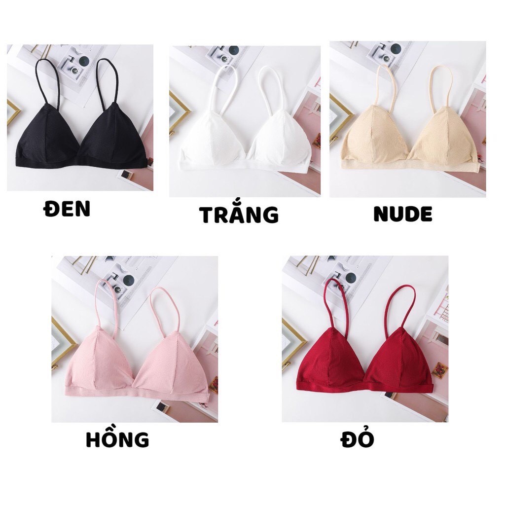 Áo Lót Nữ - Áo Bra Thun co dãn viền chun phối dây nhỏ điệu đà nâng ngực DAN STORE MÃ 293