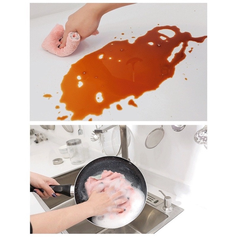 Khăn lau chén dĩa chống dính dầu mỡ đa năng