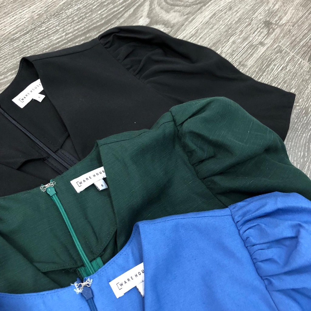 Đầm WAREHOUSE thắt belt cổ tim KAMI