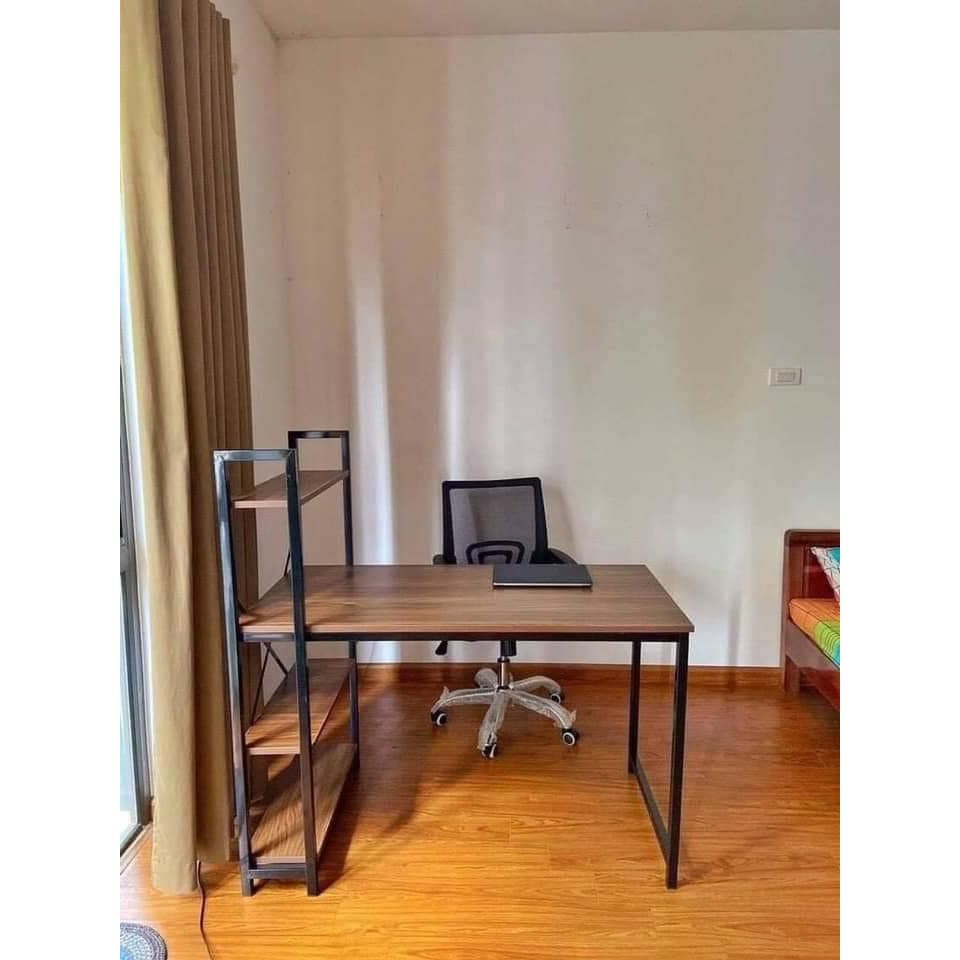 Bàn làm việc, Kèm giá sách, Khung sắt sơn tĩnh điện chịu lực cao, cỡ lớn D1200xR500xC750mm BLV08 | BigBuy360 - bigbuy360.vn