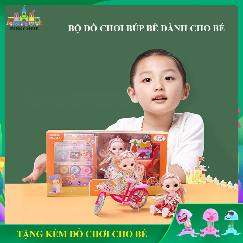 ♀✿Sale Sốc Đồ Chơi Búp Bê Cho Bé Gái Kèm Xe Đẩy, Đạp, Bác Sĩ, Thích Hợp Làm Quà Tặng Bé, Trẻ Em