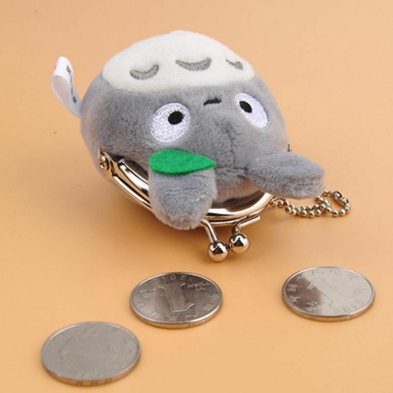 Móc chìa khóa mặt hình ví Totoro nhồi bông đáng yêu