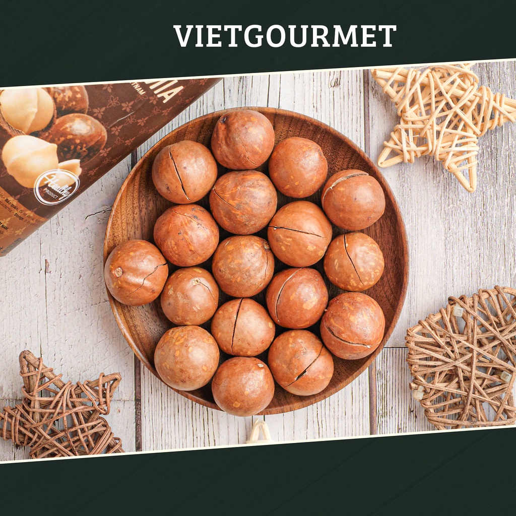 Hạt Macca 440g Vietgourmet hàng xuất khẩu, hạt dinh dưỡng mẹ bầu, đồ ăn vặt healthy, detox giảm cân