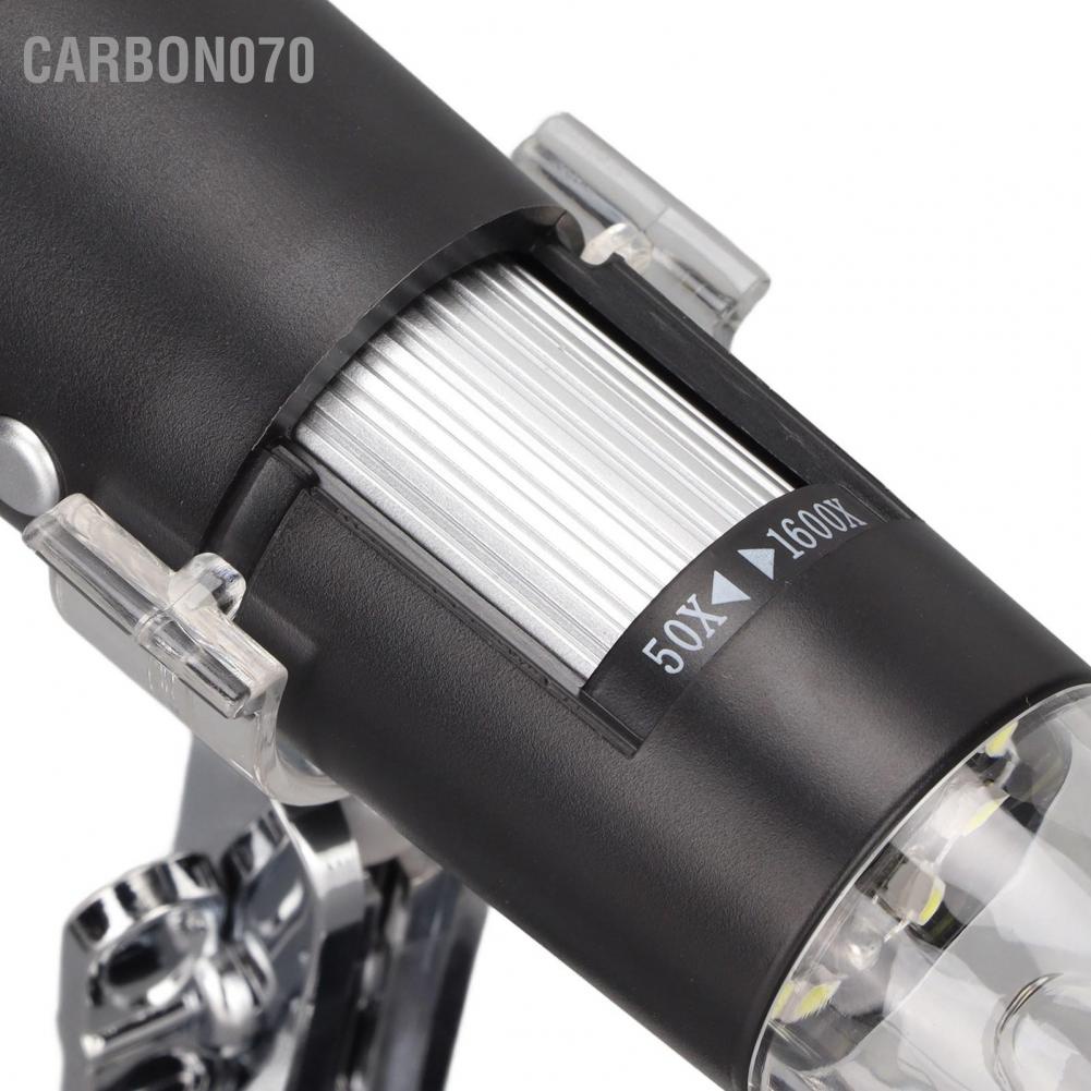Carbon070 Kính hiển vi kỹ thuật số 3 trong 1 loại C Micro USB 8 LED có thể điều chỉnh Độ phóng đại 50x ‑ 1600x cho cửa sổ