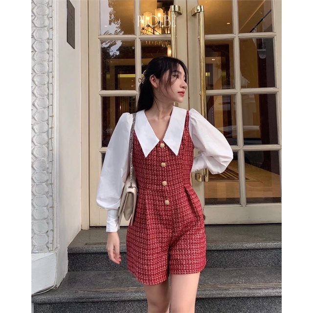 Bộ tweed sơ mi Marie