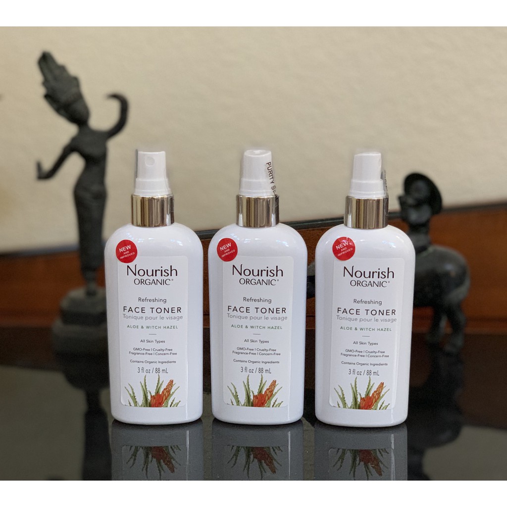 Tonner: Aloe và Witch Hazel 88mL Nourish Organic