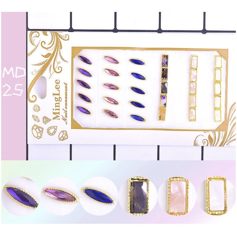 Set 30 viên charm cao cấp trang trí móng tay nail,Set 30 viên charm cao cấp phụ kiện trang trí móng tay nail