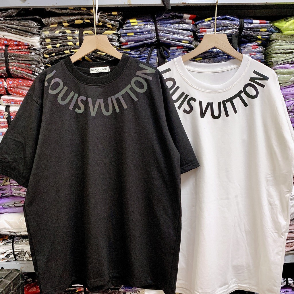 Áo thun Phản quang unisex form rộng - Luonvuituoi viền cổ 7 màu