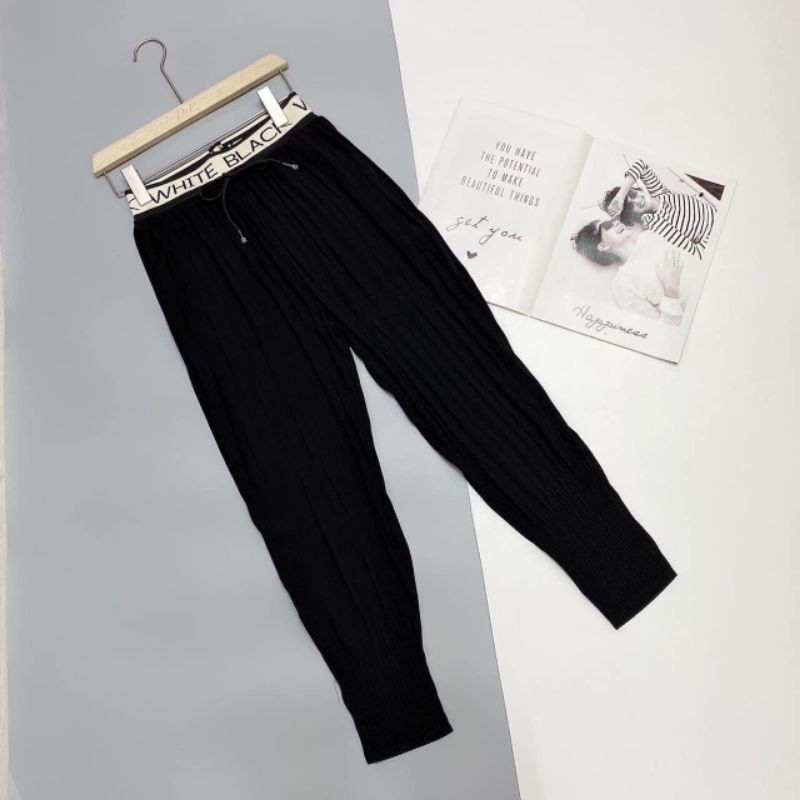 Quần bom nhăn cạp chữ hàng QCL1