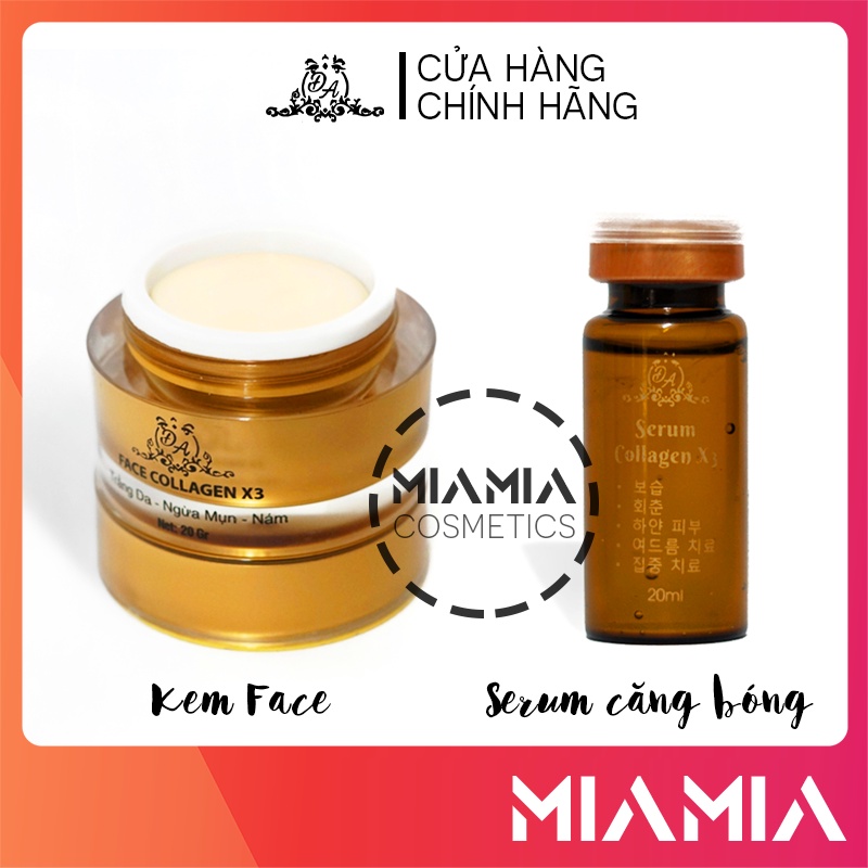 Combo Kem Face Đông Anh Collagen X3 và Serum Colagen X3 chính hãng Nguyễn Huỳnh Như