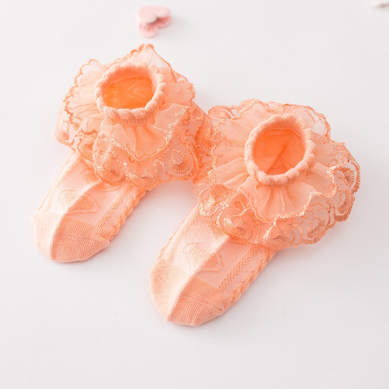 Vớ phối ren phong cách công chúa cho bé gái 1-3 tuổi
