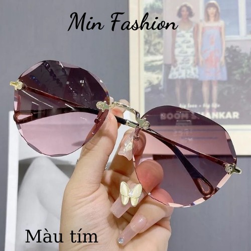Kính mát thời trang nữ chất lượng cao đa giác nhiều cạnh phong cách Hàn Quốc sang trọng thời thượng - chống tia UV400