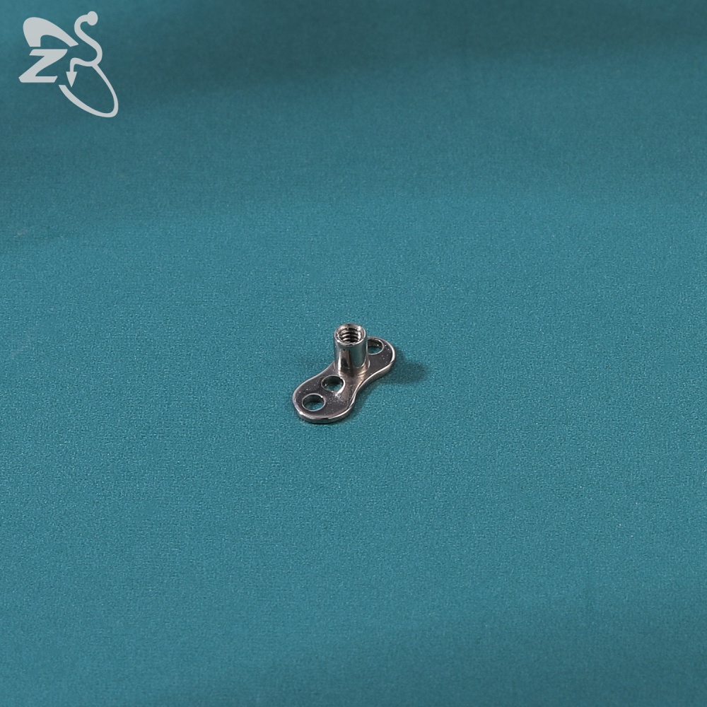 1 Khuyên Tai Mặt Mỏ Neo Đính Đá CZ G23 Nhiều Màu Sắc