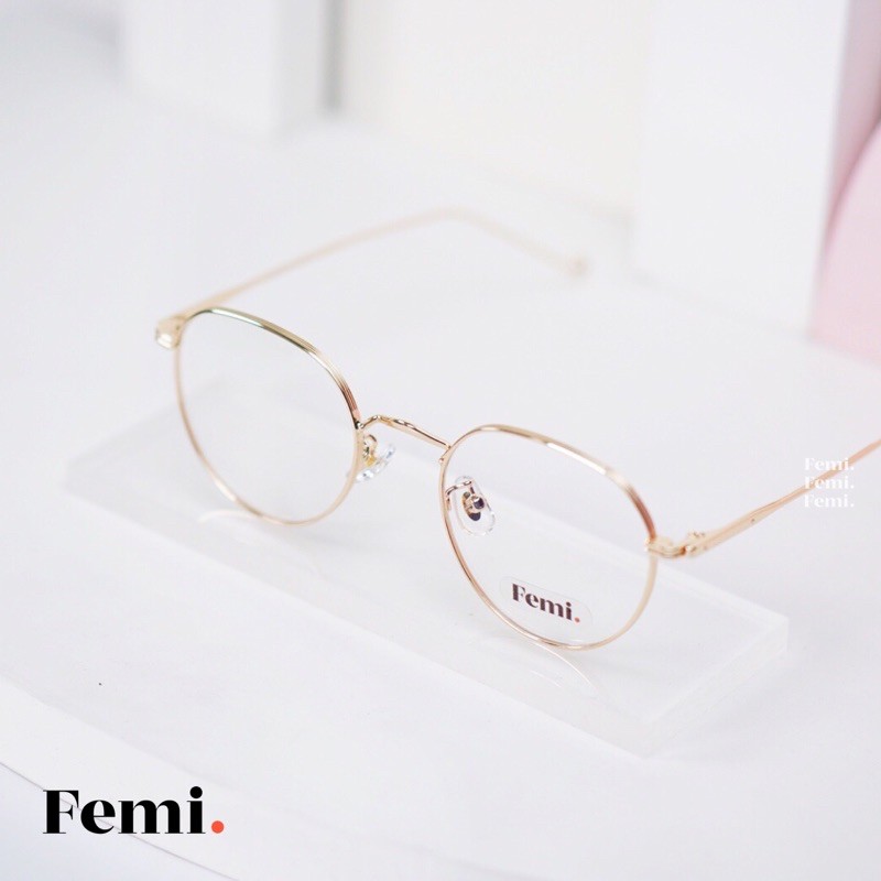 Gọng kính tròn Femi Mila chính hãng mắt kính chống ánh sáng xanh | BigBuy360 - bigbuy360.vn