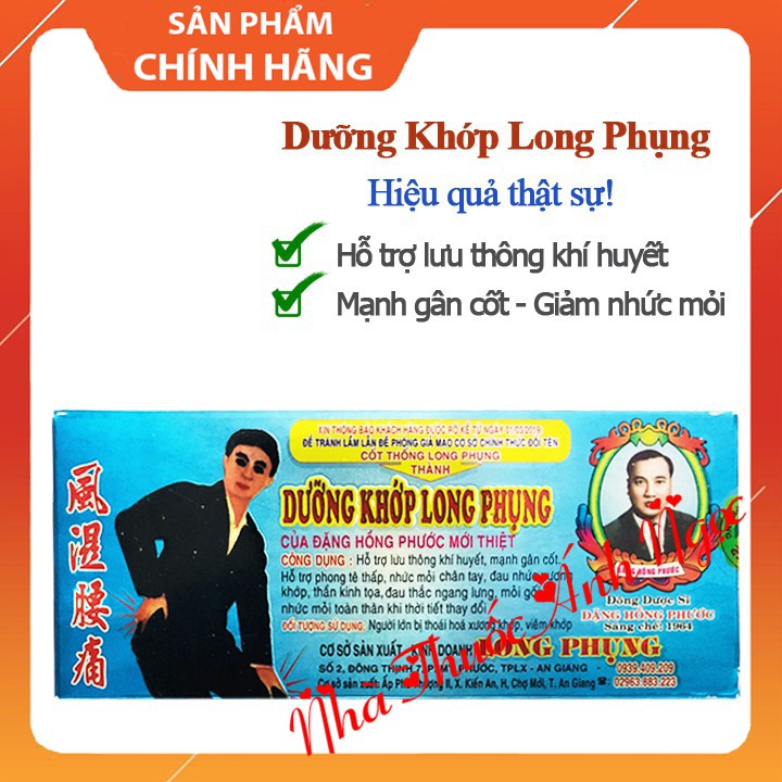 Dưỡng Khớp Long Phụng | Hỗ trợ mạnh gân cốt, giảm phong tê thấp, nhức mỏi chân tay, đau xương khớp