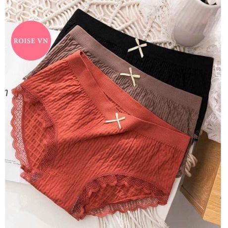 set 10 Quần lót nhăn cotton mềm mát siêu co giãn 40-65kg