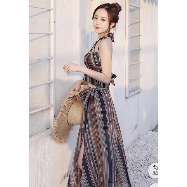 bộ bơi kẻ kèm choàng (3 món) | BigBuy360 - bigbuy360.vn