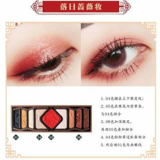 Bảng phấn mắt điêu khắc Hoa tây tử