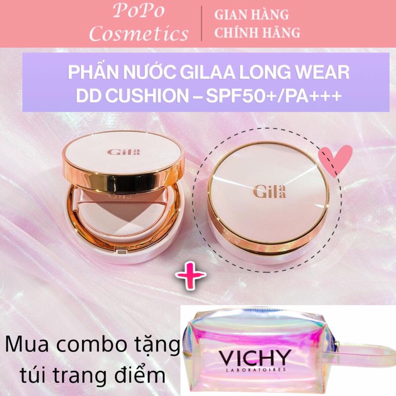 Phấn nước GILAA LONG WEAR DD CUSHION - SPF50+/PA+++ (1 lõi x 13g)