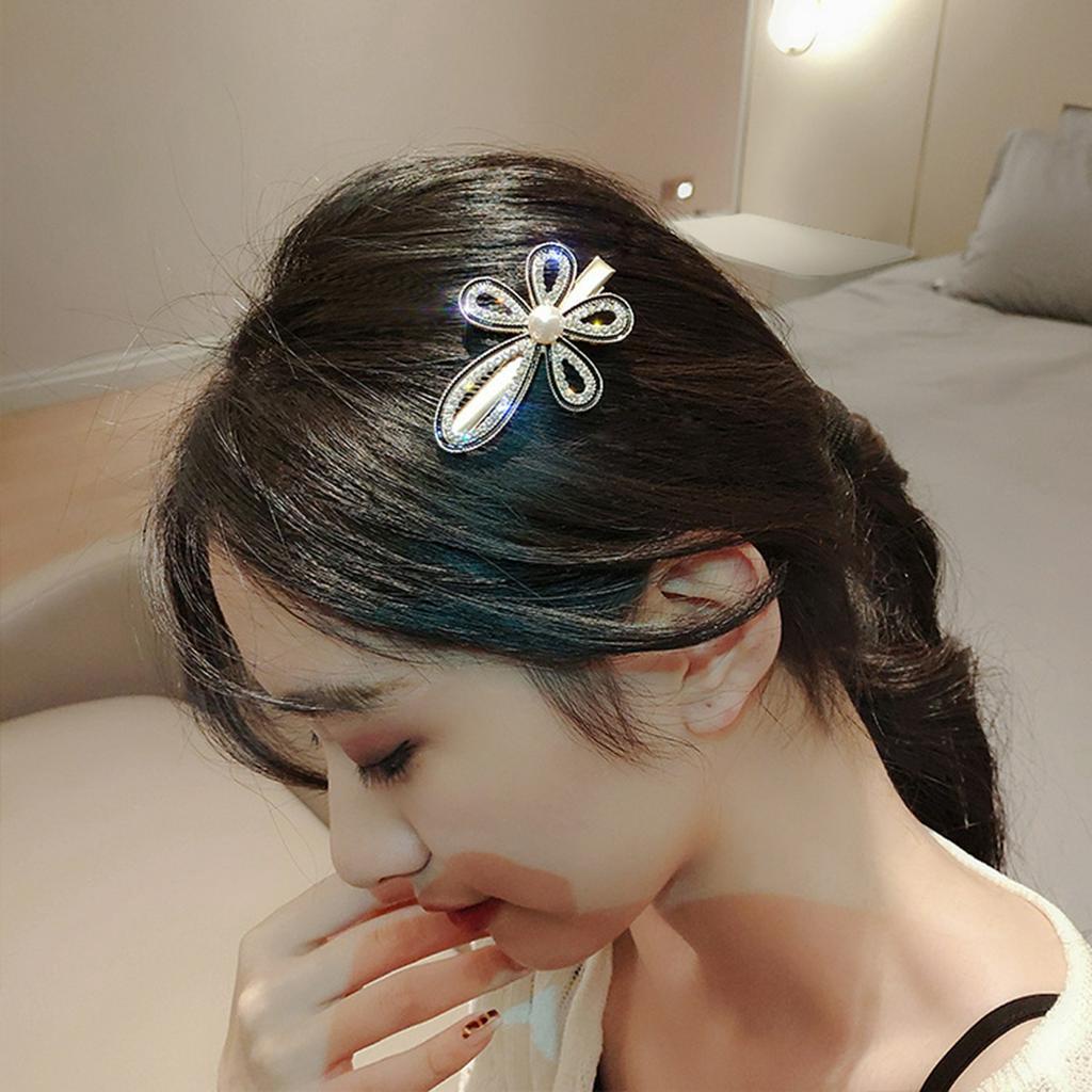 Kẹp Tóc Đính Ngọc Trai Giả Xinh Xắn Cho Nữ