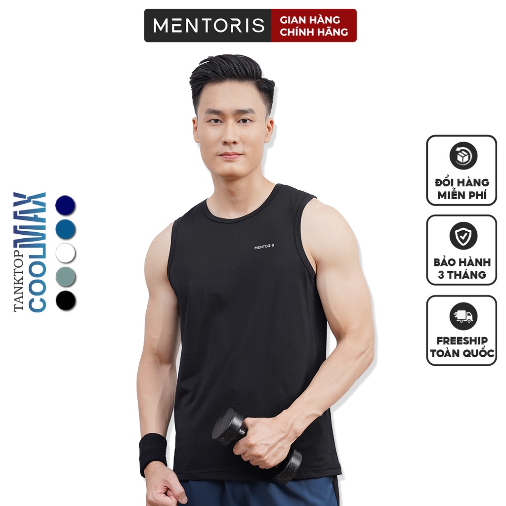 Áo ba lỗ nam MENTORIS thể thao mềm mịn co giãn phù hợp tập gym chơi thể thao năng động thoải mái nhiều màu MTT2201