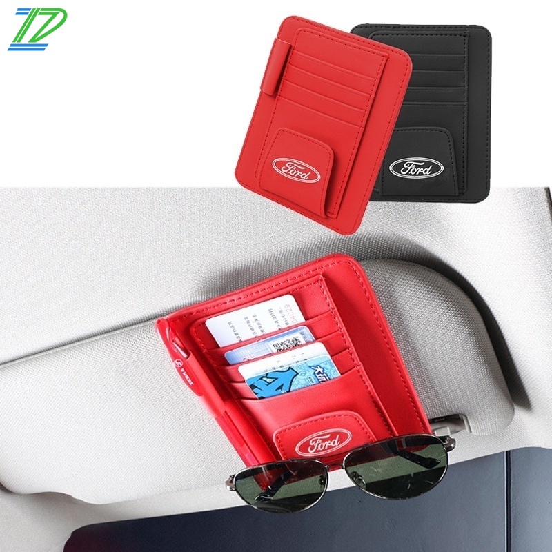 Túi Da Đựng Mắt Kính Gắn Tấm Che Nắng Xe Hơi Ford Ranger XLT Focus MK2 MK3 Ranger Raptor Mustang Ecosport Kuga Everest