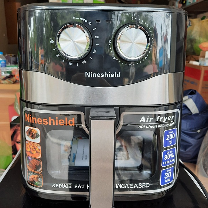 Nồi chiên không dầu dung tích lớn 10.5L Nineshield KB-8002 mẫu mới