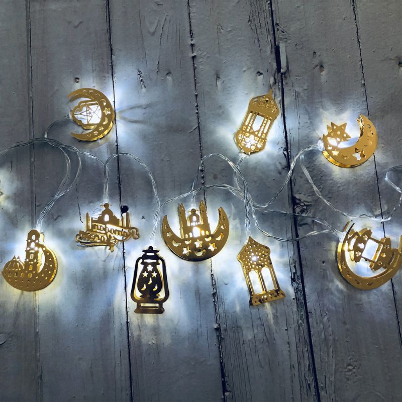 Dây Đèn LED Bằng ABS Chủ Đề Ramadan Dùng Trang Trí Tiệc Hồi Giáo