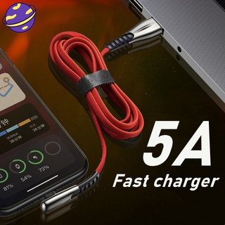 Dây cáp sạc nhanh bện nylon 5A cho IPhone Micro USB Type-C
