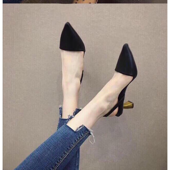 Guốc tiểu thư bít mũi đế 5cm ( kèm ảnh thật)