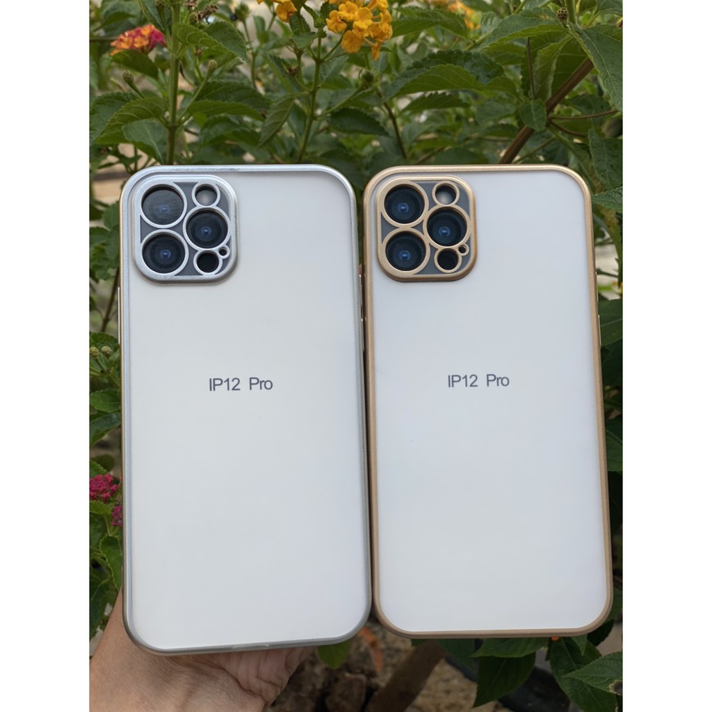 Ốp lưng Iphone 12 Pro, 12 Pro Max viền màu, lưng nhám J-CASE